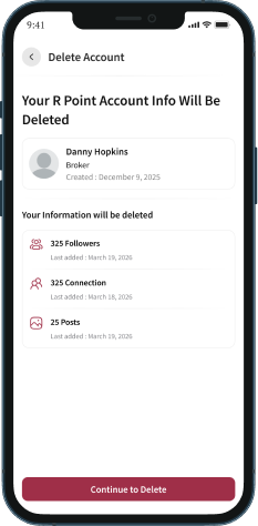 R Point Account Deletion Step 3